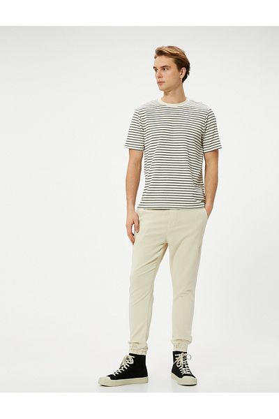 Koton Basic T-Shirt Crew Neck Άνετη κοπή με ανάμειξη βισκόζης