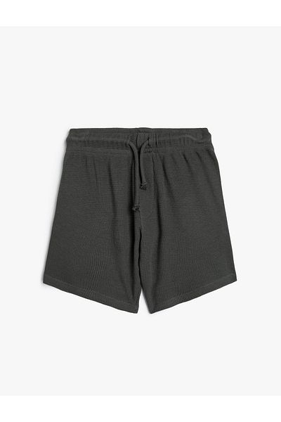 Koton Cotton Basic Shorts - Waist Tied