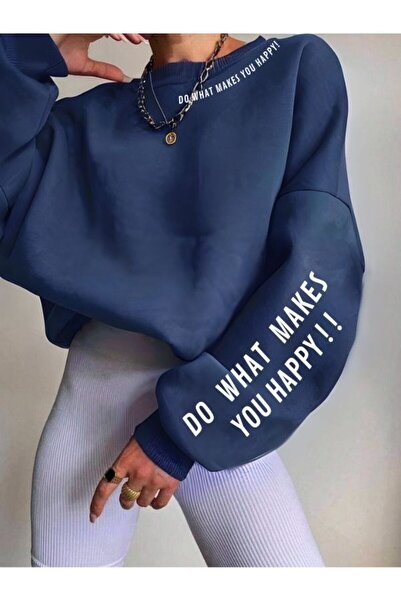 MOONBULL Ženska majica sa printom na vratu i rukavima Oversize kroj