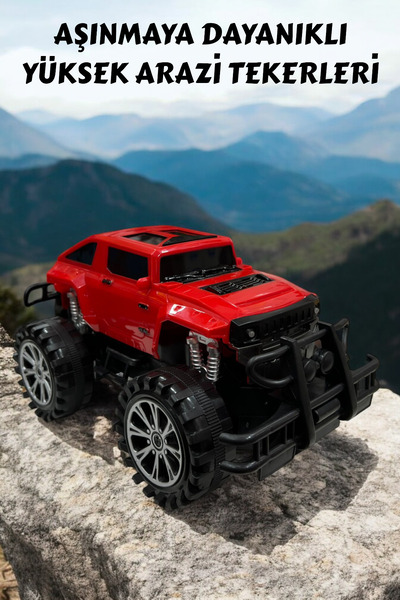 YILDIRIM OYUNCAK 1:18 Uzaktan Kumandalı Şarjlı Rock Crawler Işıklı Oyuncak Araba 23 cm