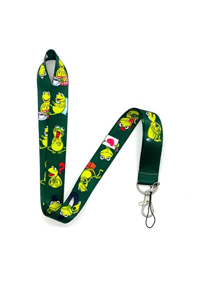 Sağlıkçı Shopping حزام بطاقات برباط للرقبة بتصميم كيرميت الضفدع من فيلم "شارع...