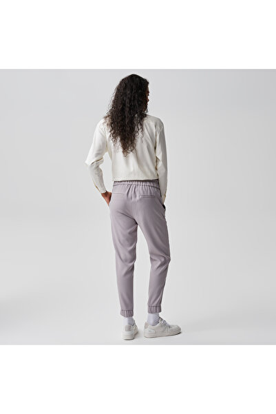 Lacoste Kadın Tapered Fit Gri Pantolon