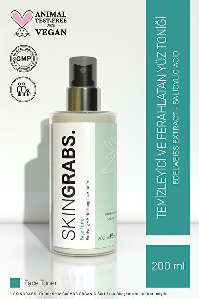 SkinGrabs.Skincare Organik Salisilik Asit Ve Edelweiss Içeren Canlandırıcı To...