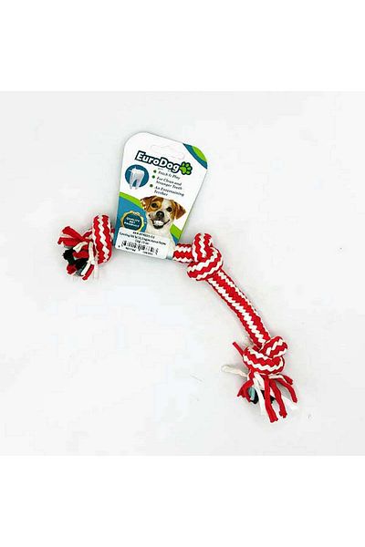 Eurodog Floss Three Knots Oursson Red and White Line 15 cm Hnzrn