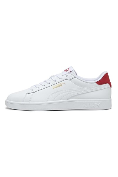 Puma Smash 3 L 390987-17 حذاء رياضي رجالي أبيض-أحمر