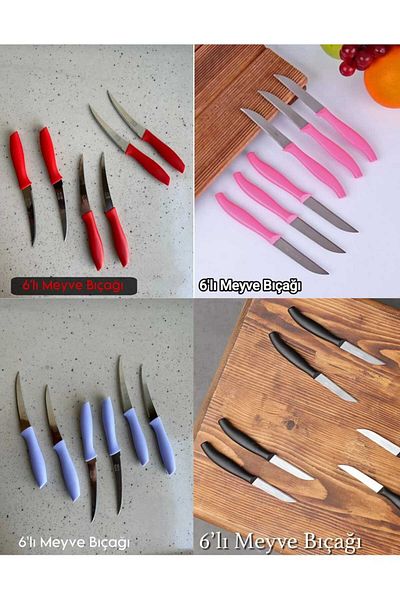 lawrenceshop 6-Piece Serving Fruit Knife Breakfast Knife