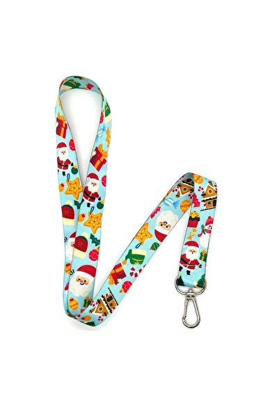 Sağlıkçı Shopping حزام بطاقة على شكل حبل للرقبة بتصميم سانتا كلوز لعيد الميلا...