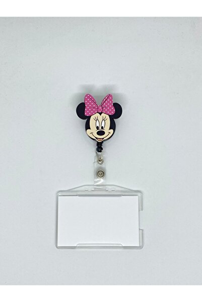 Sağlıkçı Shopping Suport pentru carduri Yoyo cu tema Minnie Mouse cu fundita roz