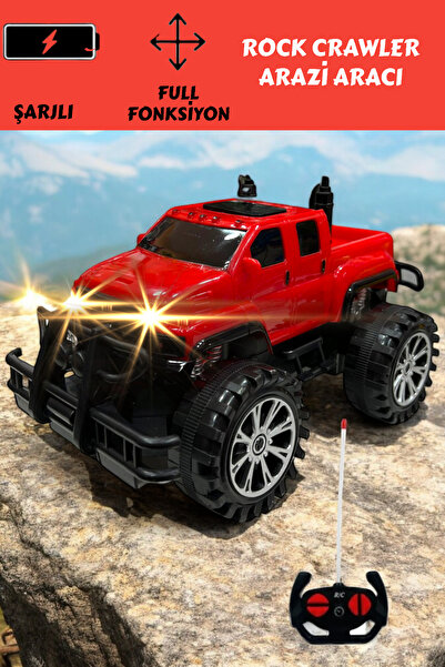 YILDIRIM OYUNCAK 1:18 Uzaktan Kumandalı Şarjlı Rock Crawler Işıklı Oyuncak Ar...