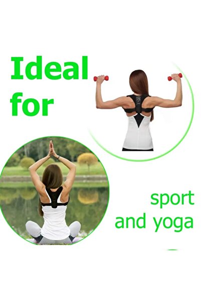 Ankaflex Unisex Black Highconcept Medical Leather Patterned Corset Orthopedic Upright Posture Corset Hunchback Corset