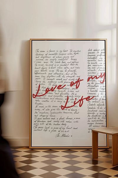 Taranist Χάρτινη αφίσα Χοντρό έπιπλα Love Love γράμματα