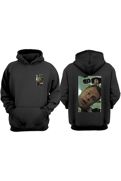 THEWERT Brad Pitt Fight Club Printed Unisex Black Sweatshirt - Regular Fit