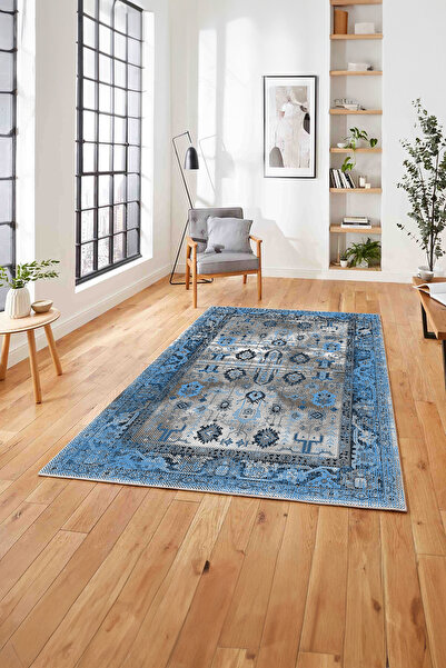 Napoli Home Baskılı Etnik Klasik Model Yıkanabilir Kaymaz Taban Yolluk Mutfak...