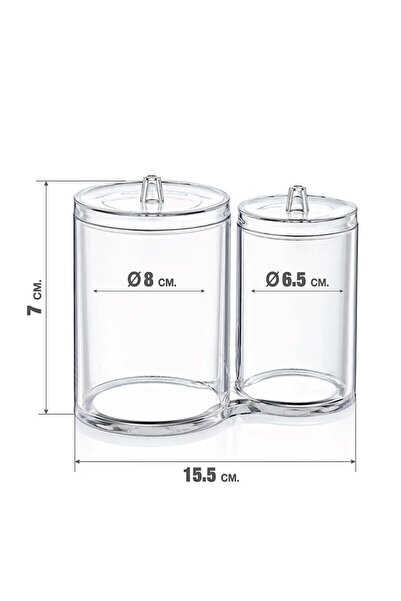 UCR HOME İkiz Pamukluk Kulak Çöpü Kutusu Makyaj Organizeri