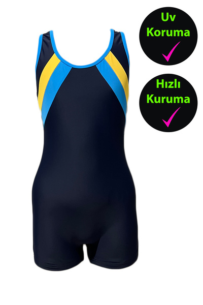 CUPSEA Costum de baie pentru fete din lycra cu pantaloni scurți 40 Factor Sun UV Protection