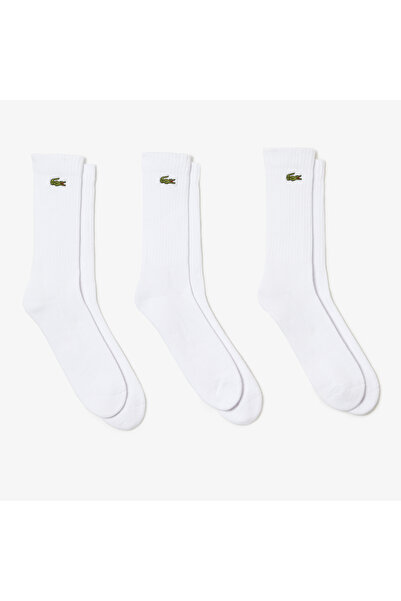 Lacoste جوارب بيضاء للرجال مكونة من 3 قطع