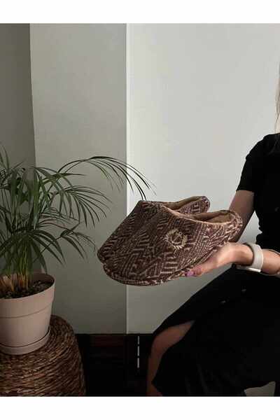 Behtah Kundura Men's Gondola Thermal Winter Slippers Daily Indoor Slippers Dowry Bundle