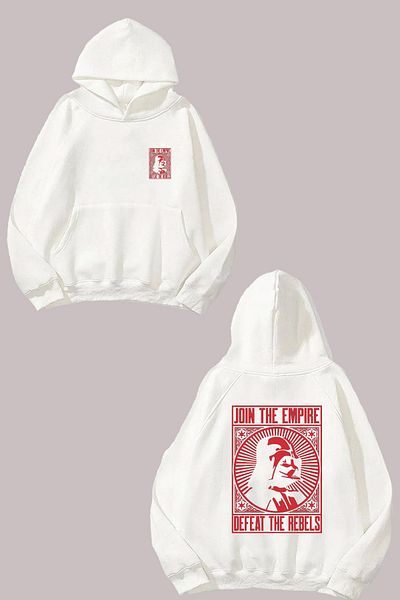 THEWERT Star Wars Unisex Empire Printed White φούτερ - Κανονική εφαρμογή