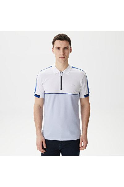 Lacoste Erkek Regular Fit Renk bloklu Mavi Polo