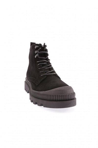 DGN 16157-22k Ανδρικές μπότες με κορδόνια Stretch Casual Μαύρο καστόρι από γνήσιο δέρμα