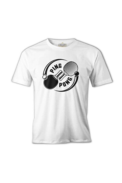 Lord T-Shirt تيشيرت تنس الطاولة - بينج بونج يينج يان أبيض للرجال