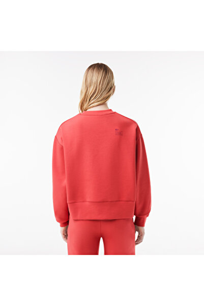 Lacoste Kadın Bisiklet Yaka Kırmızı Sweatshirt