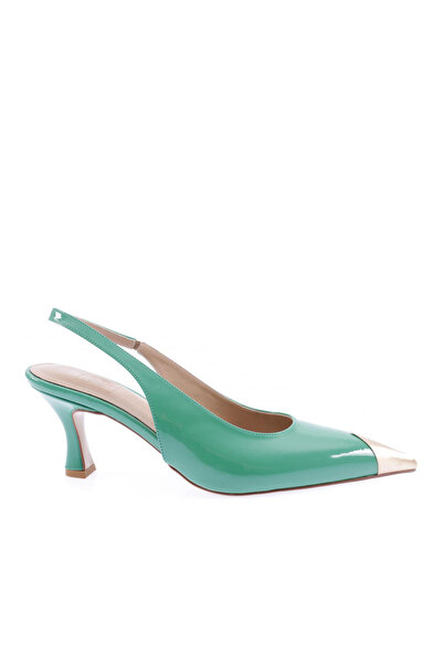 DGN Women's Pointed Toe Heeled Shoes Pine Green 316521085