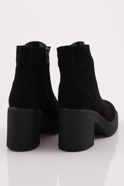 DGN Kadın Bot Siyah Süet Hakiki Deri 9171882