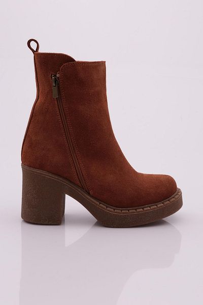 DGN Tan Suede Leather Women's Boots