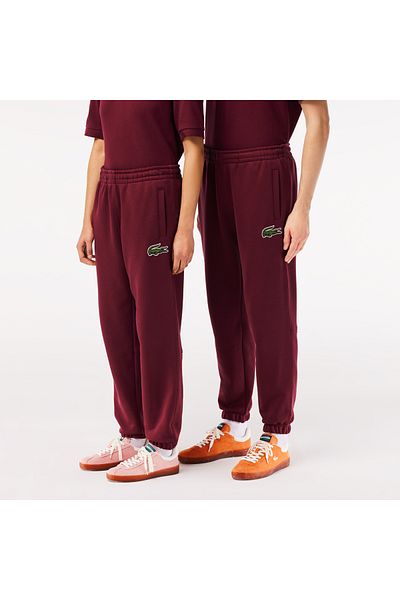 Lacoste Unisex Relaxed Fit Burgundy Sweatpants