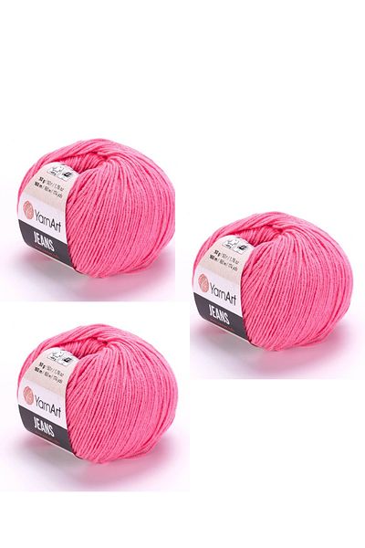 Yarnart Yarn Art Jeans Αμικουρούμι Κλωστή Πλεξίματος 78 Γλυκό Ροζ Κάρντιγκ Κλωστή Πλεξίματος Βρεφική Κλωστή Κλωστή Punch 3 Πακέτο