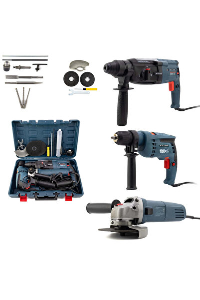 Sataok Profesyonel 3'Lü Set 2-28 Hilti Matkap + 13 MM Darbeli Matkap Vidalama...