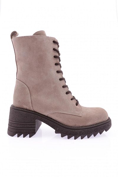 DGN Genuine Leather Mink Suede Women's Boots - 33210882