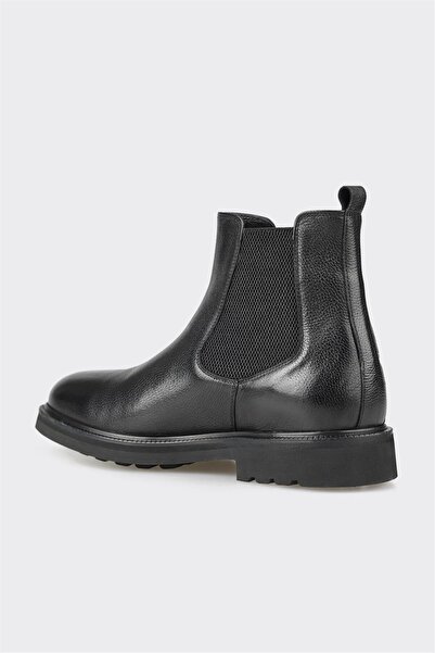 Elle Shoes Siyah Deri Erkek Günlük Bot