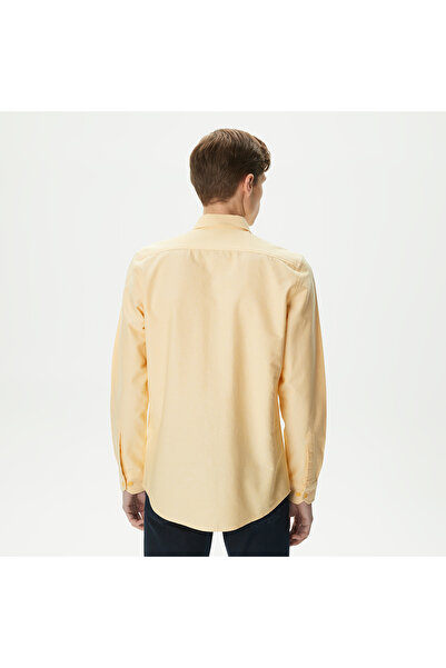 Lacoste Erkek Slim Fit Sarı Gömlek