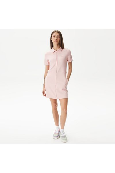 Lacoste Women's Straight Fit Pink Dress