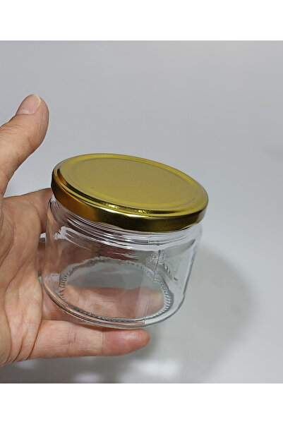 Sampex 10 Adet 300 ml Cam Kavanoz krem Şişesi  Küçük Vazo Kapaklı 10x300ml