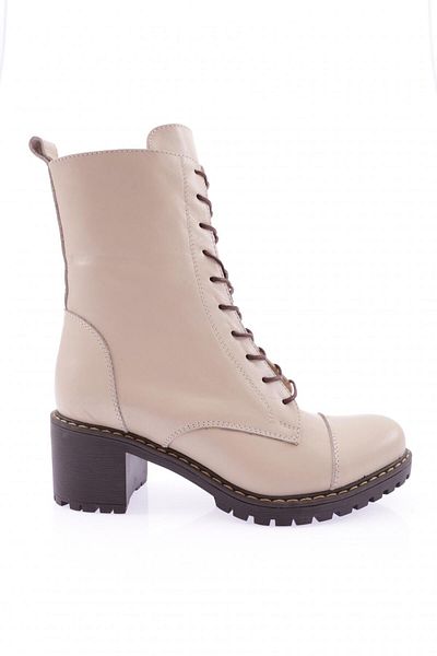 DGN Beige Women's Boots - Genuine Leather 332102882