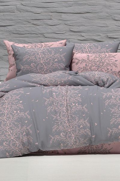 LATTE TEKSTİL Σετ Παπλωματοθήκη Sunrise Double, Cotton Ranforce, Συνδυασμός Ύφασμα με Σχέδια