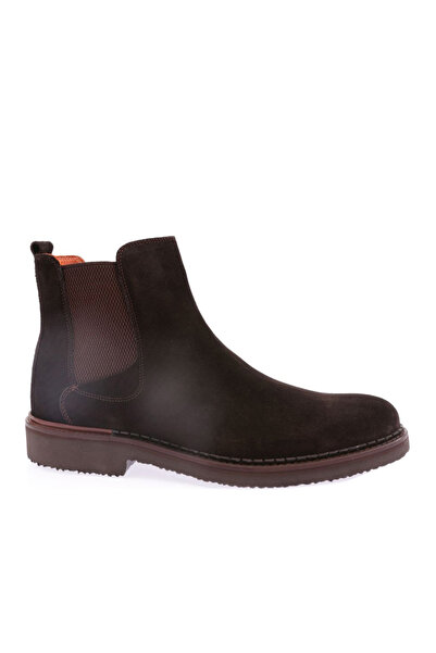 DGN Men's Chelse Boots Brown Suede Genuine Leather 27522995