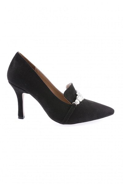 DGN K3105-22k Pantofi cu toc subțire pentru femei, cu vârf ascuțit, Crystal Stone