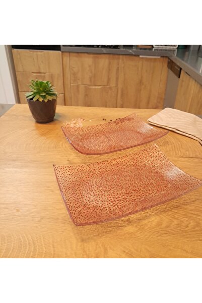 Zuzu Dots Dikdörtgen Cam Tabak-15x24cm 2'li Set