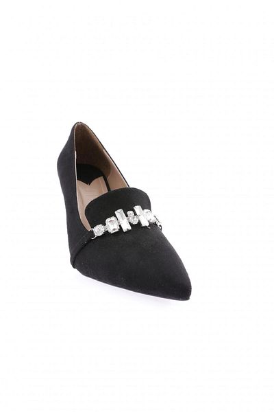DGN K3105-22k Pantofi cu toc subțire pentru femei, cu vârf ascuțit, Crystal Stone