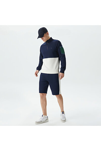 Lacoste Erkek Relaxed Fit Renk Bloklu Lacivert Şort