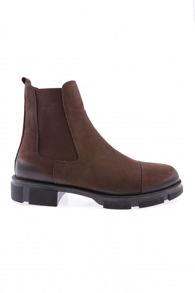 DGN Men's Chelsea Boots Brown Nubuck Genuine Leather 95323210