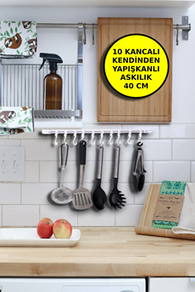 Open Home Concept Pokretna samolepljiva vješalica sa 10 kuka, 40 cm