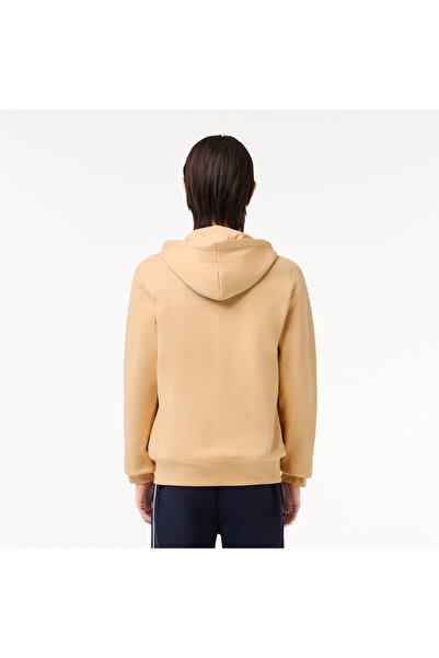 Lacoste Ανδρικό φούτερ με φερμουάρ σε μπεζ χρώμα