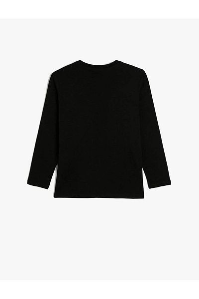 Koton Cotton City Printed Long Sleeve Crew Neck T-Shirt