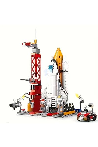 BUILDING BLOCK لغز السفر الفضائي للأعمار من 6 سنوات فما فوق - 521 قطعة هدية مكعبات تعليمية ثلاثية الأبعاد عالية التقنية