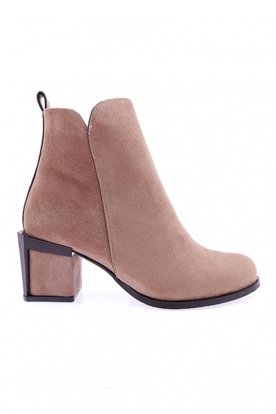 DGN Γυναικείες μπότες με τακούνι Mink Suede - 82121033